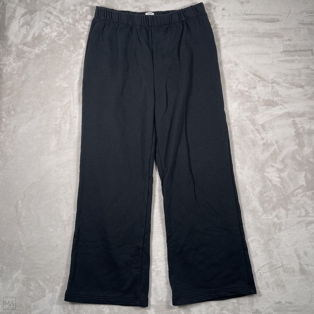 Cotton On Women's Sweatpants Wide Leg Casual Relaxed Athleisure XL Black